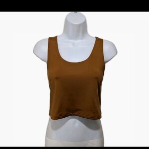 NWT Sanxiawaba Shaping Cami Cropped Tank Top XL Brown City